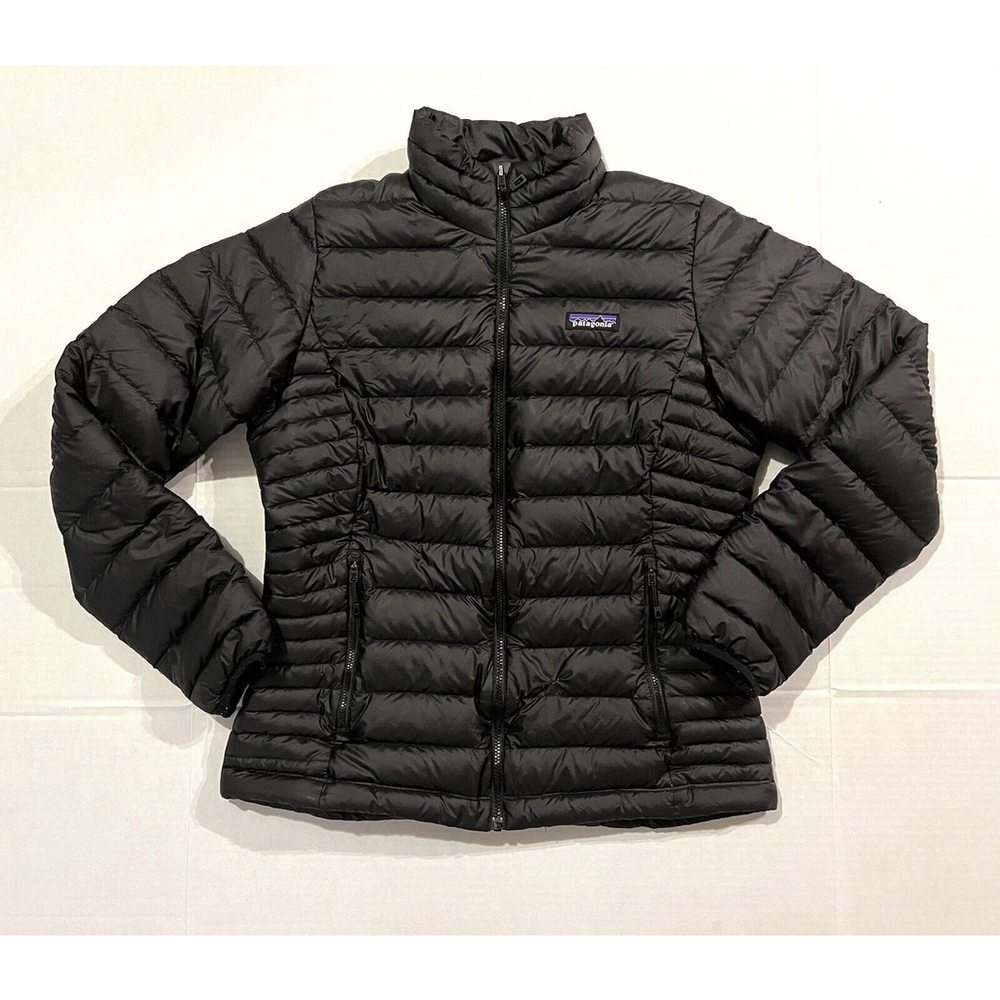 Patagonia Coat Down Sweater Puffer Jacket Womens Size Medium Black *flaw-read*